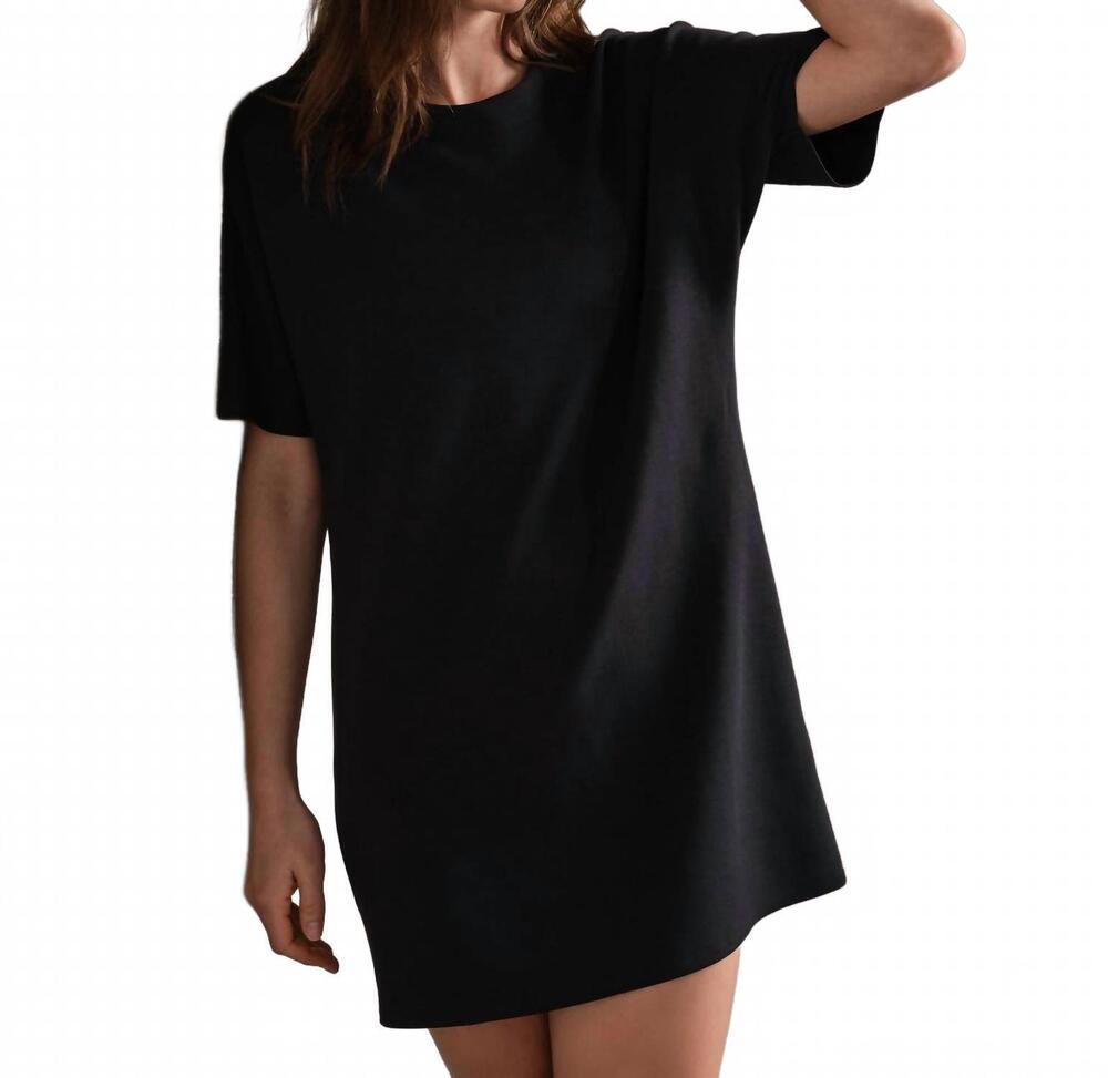 NEW RHONE dreamglow day dress in pure black heather
